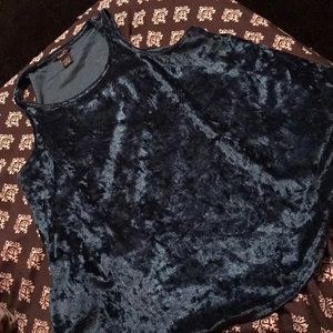 Velvet blue haltertop